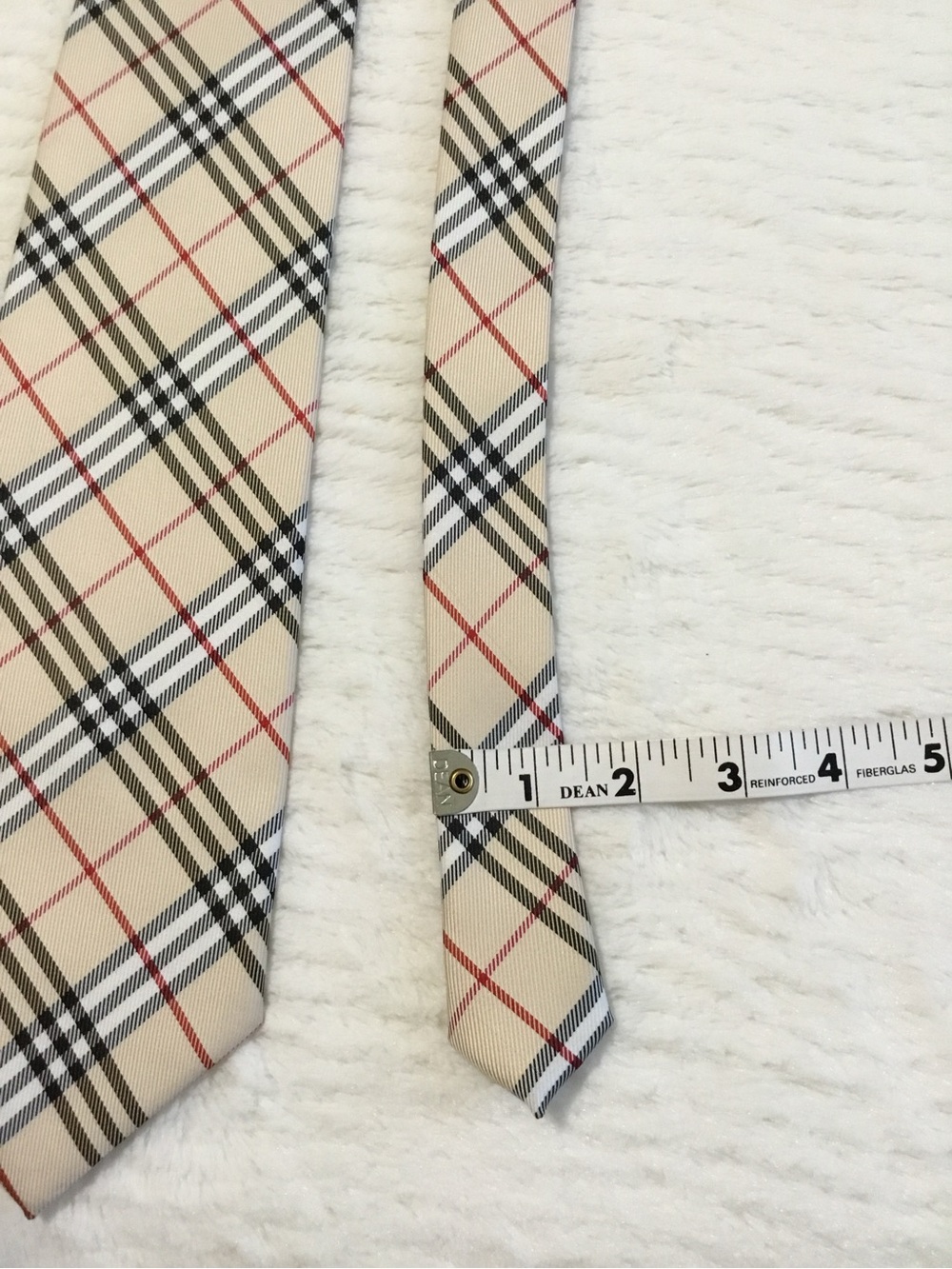 Burberry beige silk classic check tie - Picture 9 of 10